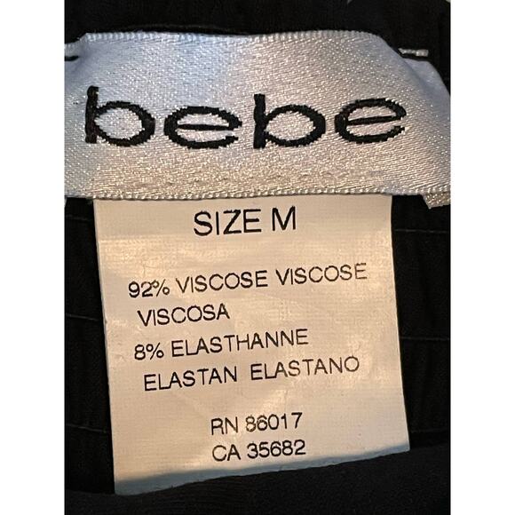 Bebe Vintage Black Sequined Bodice Mini Bubble Hem Dress Medium - Picture 7 of 10